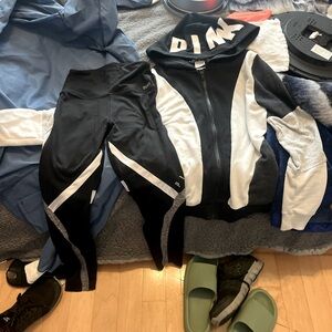 Victoria’s Secret, pink legging, and hoodiel set